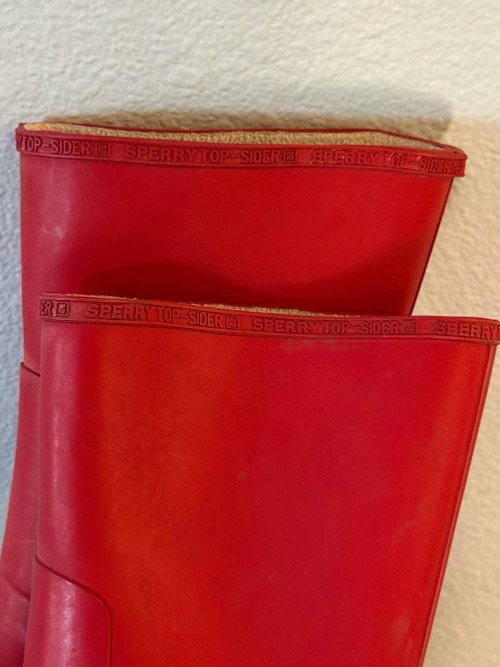 Vintage Sperry Top Sider Red Calf Ht Waterproof Rain Boots for Women - Picture 4 of 6